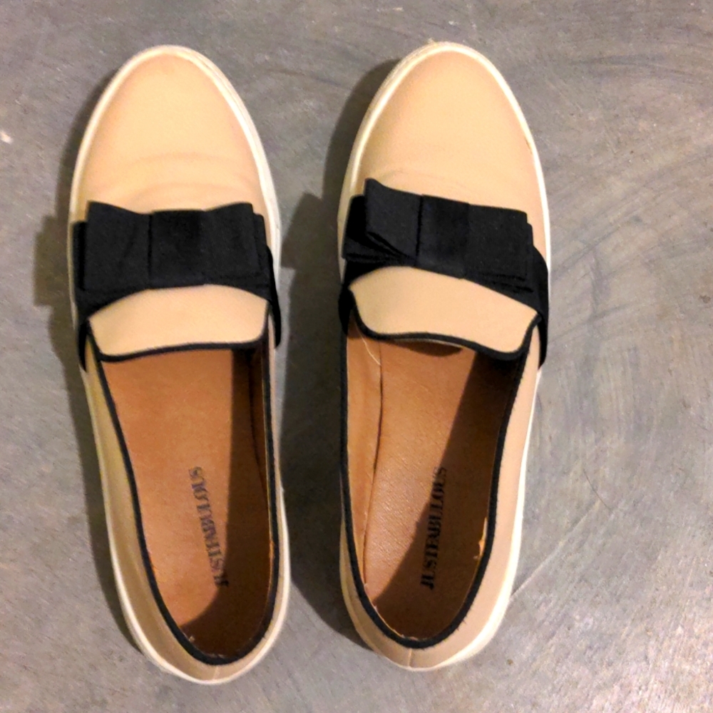 JustFab Bowtie Slip Ons